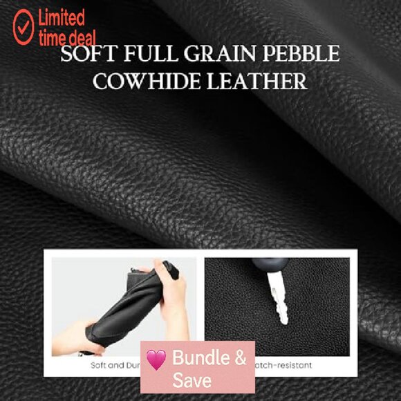 Genuine Leather Crossbody Bag with RFID Blocking, Wristlet & Adjustable Strap - Picture 4 of 8